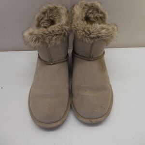 Bear Paw‎ Women's Ankle Boots Konnie Fur Trimmed Tan Suede 8